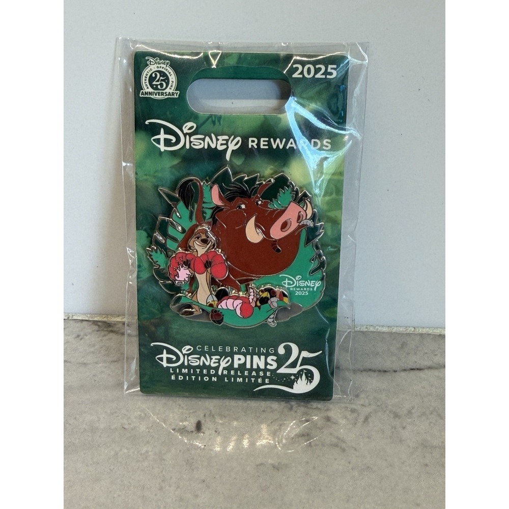 Timon and Pumbaa Pin Visa Cardmember Exclusive Metal Limited 2025 Lion King New